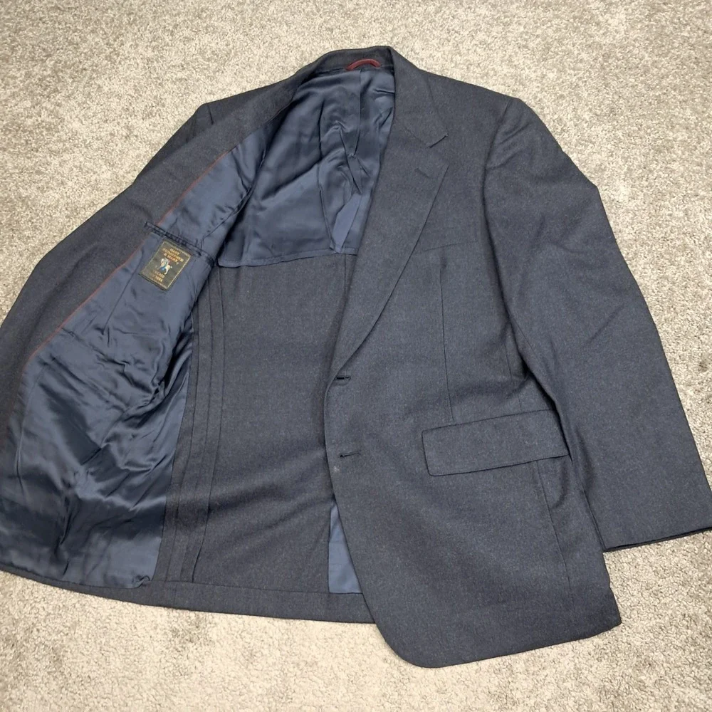 Hart Schaffner Marx Mens Pure Virgin Wool 2 Piece Suit Charcoal Gray 34x29